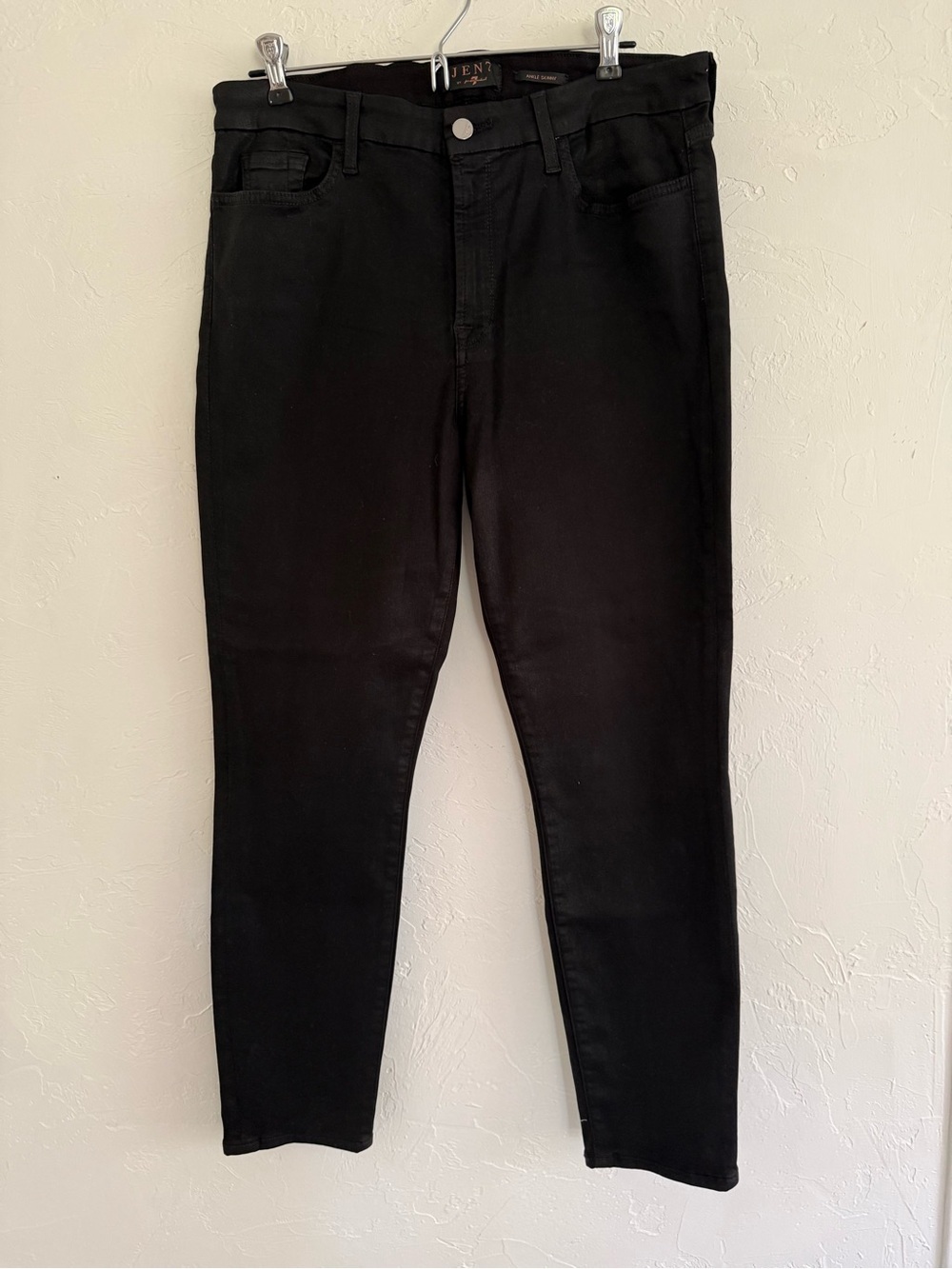 JEN7 by 7 For All Mankind Black Ankle Skinny Jeans Size 12